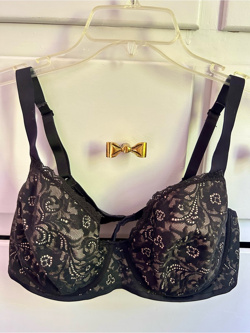 Soma Enticing Lift Full Coverage Bra 36DD Black Lace Underwire - EUC